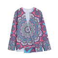 Pastel Mandala Bohemian Pattern Print Long Sleeve Short Coat