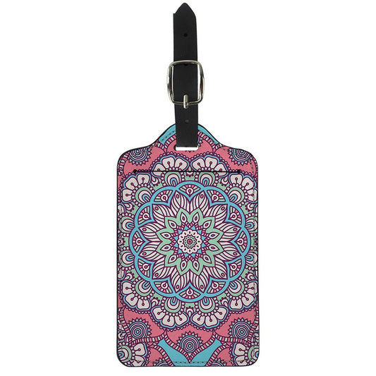 Pastel Mandala Bohemian Pattern Print Luggage Tag