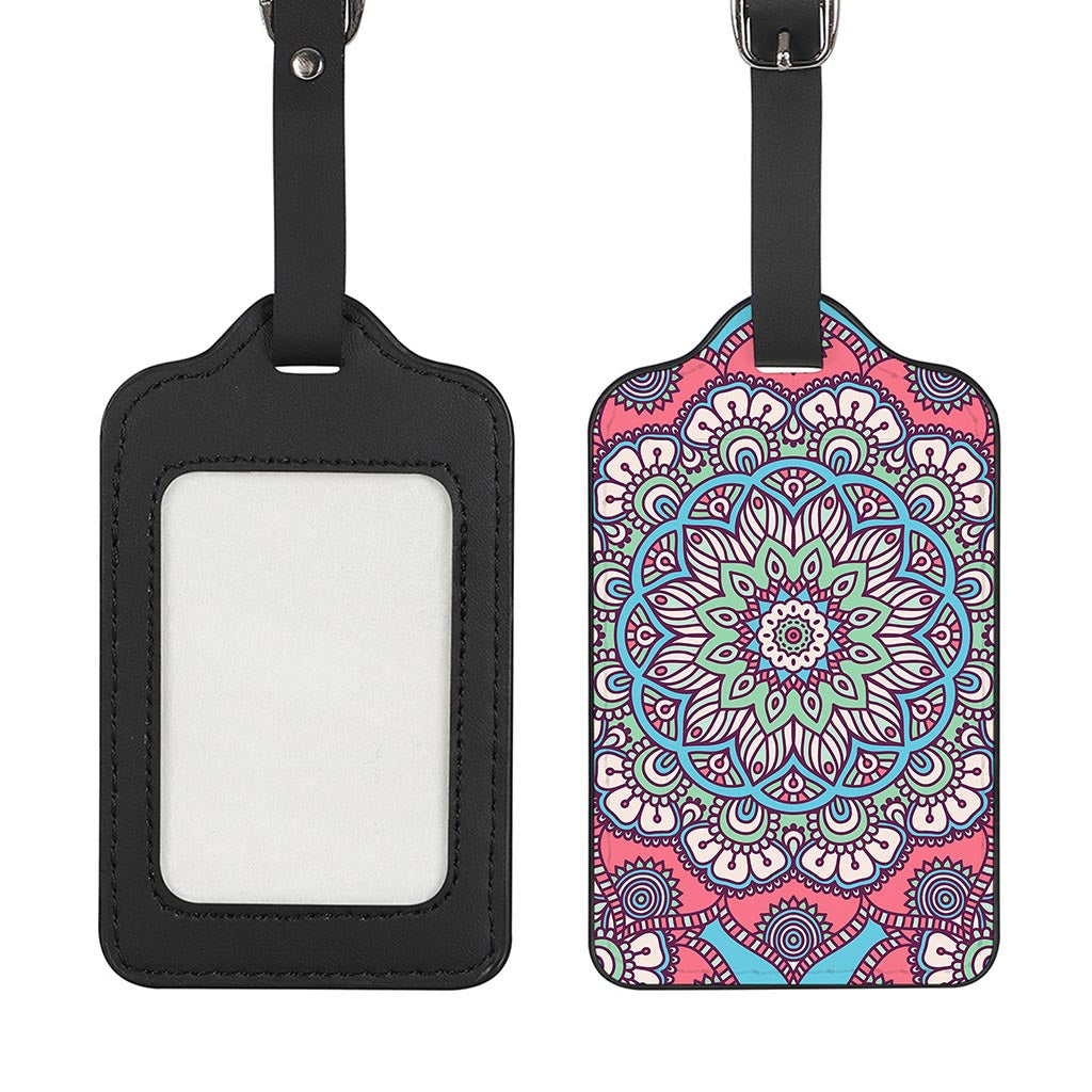 Pastel Mandala Bohemian Pattern Print Luggage Tag