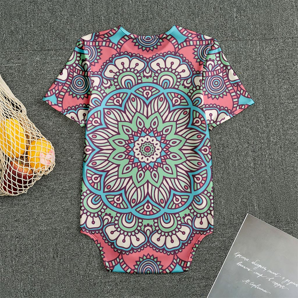 Pastel Mandala Bohemian Pattern Print Men's Bodysuit