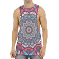 Pastel Mandala Bohemian Pattern Print Men's Muscle Tank Top