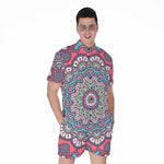 Pastel Mandala Bohemian Pattern Print Men's Rompers