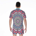 Pastel Mandala Bohemian Pattern Print Men's Rompers