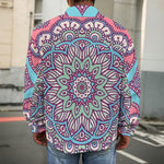 Pastel Mandala Bohemian Pattern Print Men's Shirt Jacket