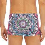 Pastel Mandala Bohemian Pattern Print Men's Short Boxer Briefs