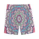 Pastel Mandala Bohemian Pattern Print Men's Sports Shorts