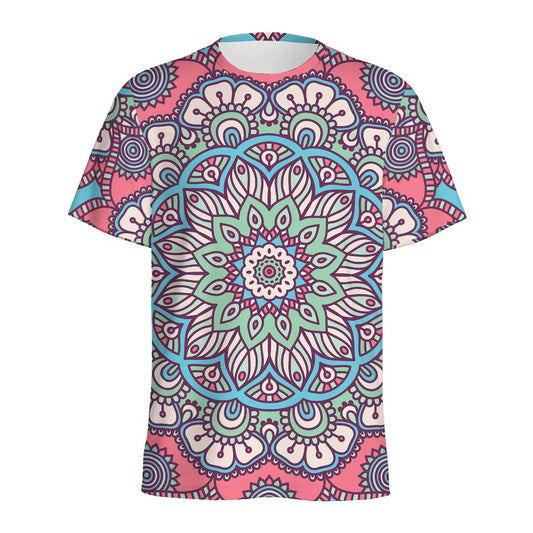 Pastel Mandala Bohemian Pattern Print Men's Sports T-Shirt
