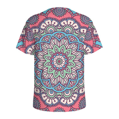 Pastel Mandala Bohemian Pattern Print Men's Sports T-Shirt