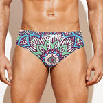 Pastel Mandala Bohemian Pattern Print Men's Swim Briefs
