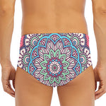 Pastel Mandala Bohemian Pattern Print Men's Triangle Swim Briefs