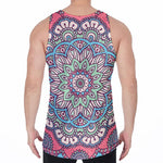 Pastel Mandala Bohemian Pattern Print Men's Velvet Tank Top