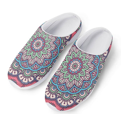 Pastel Mandala Bohemian Pattern Print Mesh Casual Shoes