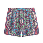 Pastel Mandala Bohemian Pattern Print Mesh Shorts