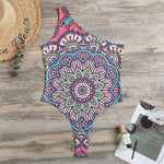 Pastel Mandala Bohemian Pattern Print One Shoulder Bodysuit