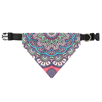 Pastel Mandala Bohemian Pattern Print Over The Collar Dog Bandana