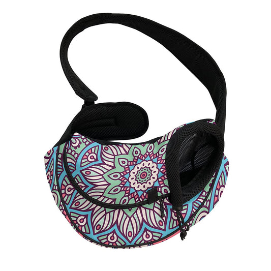 Pastel Mandala Bohemian Pattern Print Pet Sling Carrier