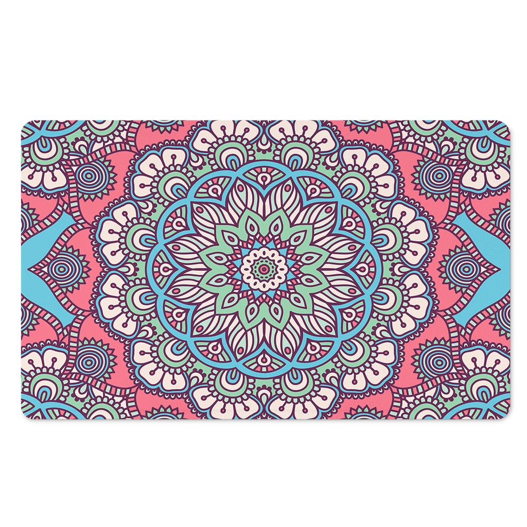 Pastel Mandala Bohemian Pattern Print Polyester Doormat