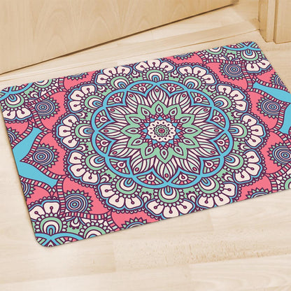 Pastel Mandala Bohemian Pattern Print Polyester Doormat