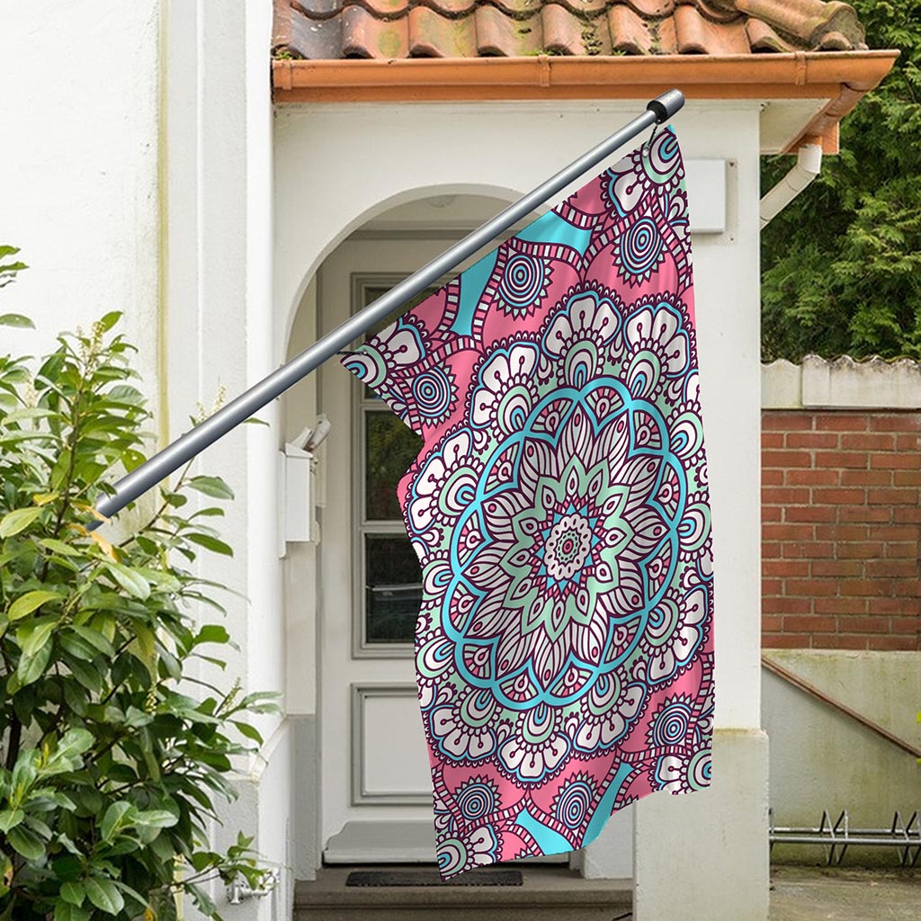 Pastel Mandala Bohemian Pattern Print Polyester Flag