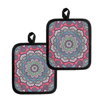 Pastel Mandala Bohemian Pattern Print Pot Holders