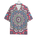 Pastel Mandala Bohemian Pattern Print Rayon Hawaiian Shirt