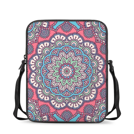 Pastel Mandala Bohemian Pattern Print Rectangular Crossbody Bag