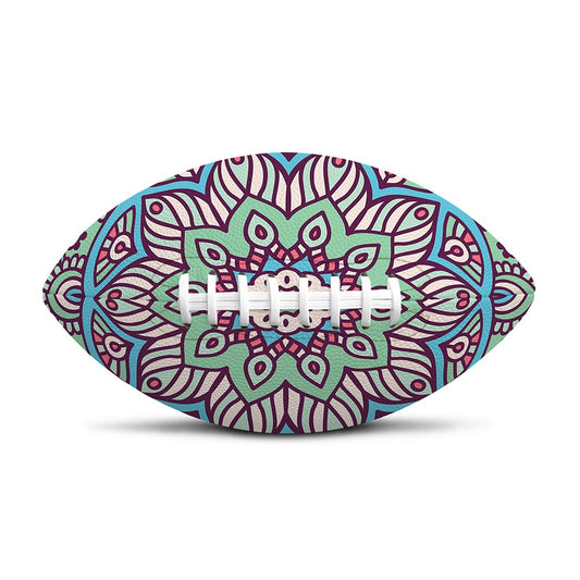 Pastel Mandala Bohemian Pattern Print Rugby Ball