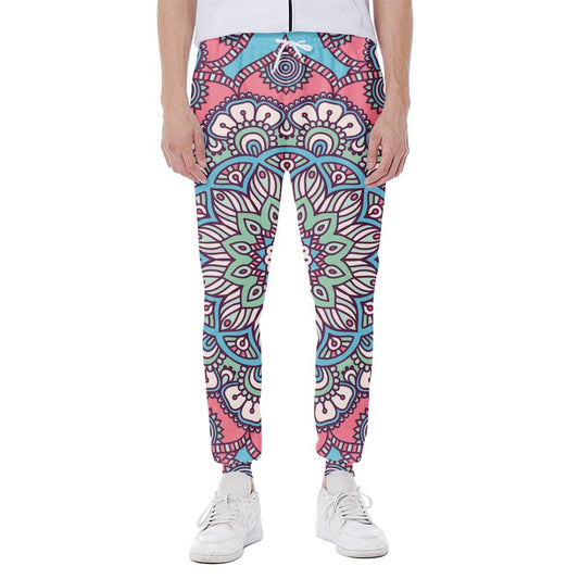 Pastel Mandala Bohemian Pattern Print Scuba Joggers
