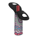 Pastel Mandala Bohemian Pattern Print Single Neoprene Wine Tote
