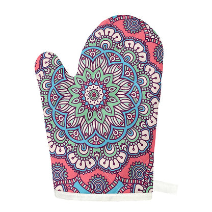 Pastel Mandala Bohemian Pattern Print Single Oven Mitt