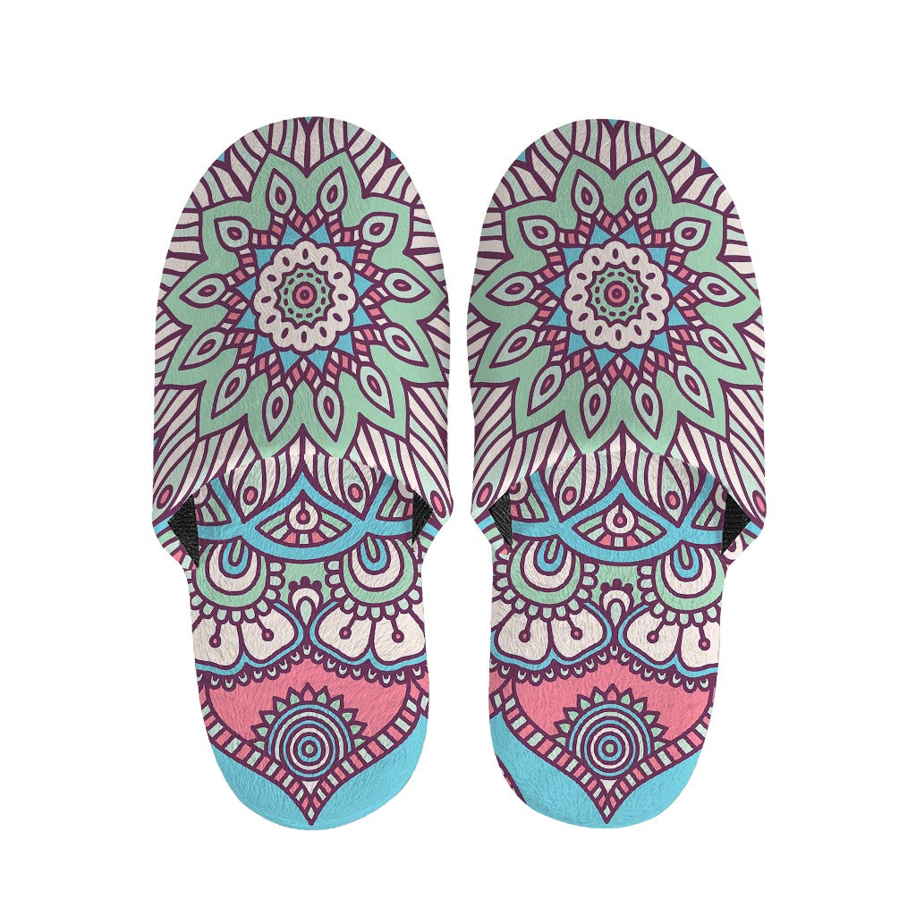 Pastel Mandala Bohemian Pattern Print Slippers