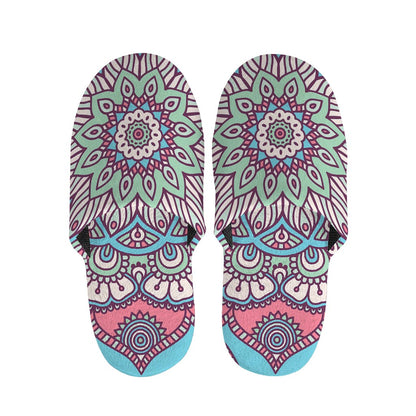Pastel Mandala Bohemian Pattern Print Slippers