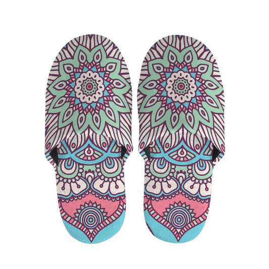 Pastel Mandala Bohemian Pattern Print Slippers