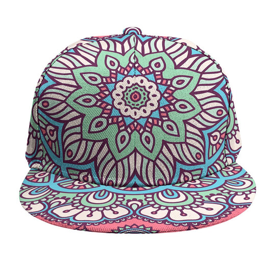 Pastel Mandala Bohemian Pattern Print Snapback Cap