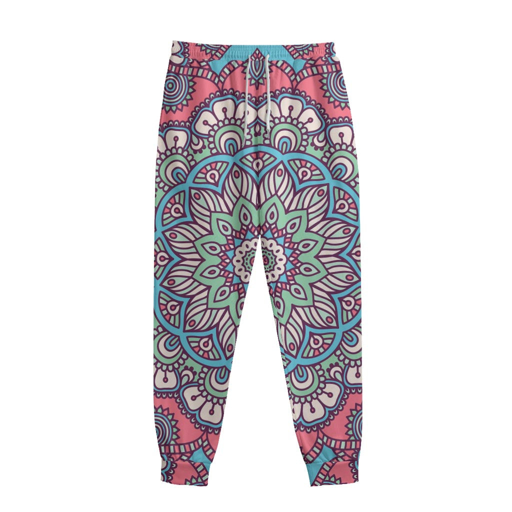 Pastel Mandala Bohemian Pattern Print Sweatpants