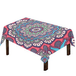 Pastel Mandala Bohemian Pattern Print Tablecloth