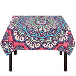 Pastel Mandala Bohemian Pattern Print Tablecloth
