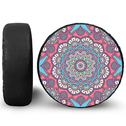 Pastel Mandala Bohemian Pattern Print Tire Cover