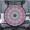 Pastel Mandala Bohemian Pattern Print Tire Cover With Camera Hole