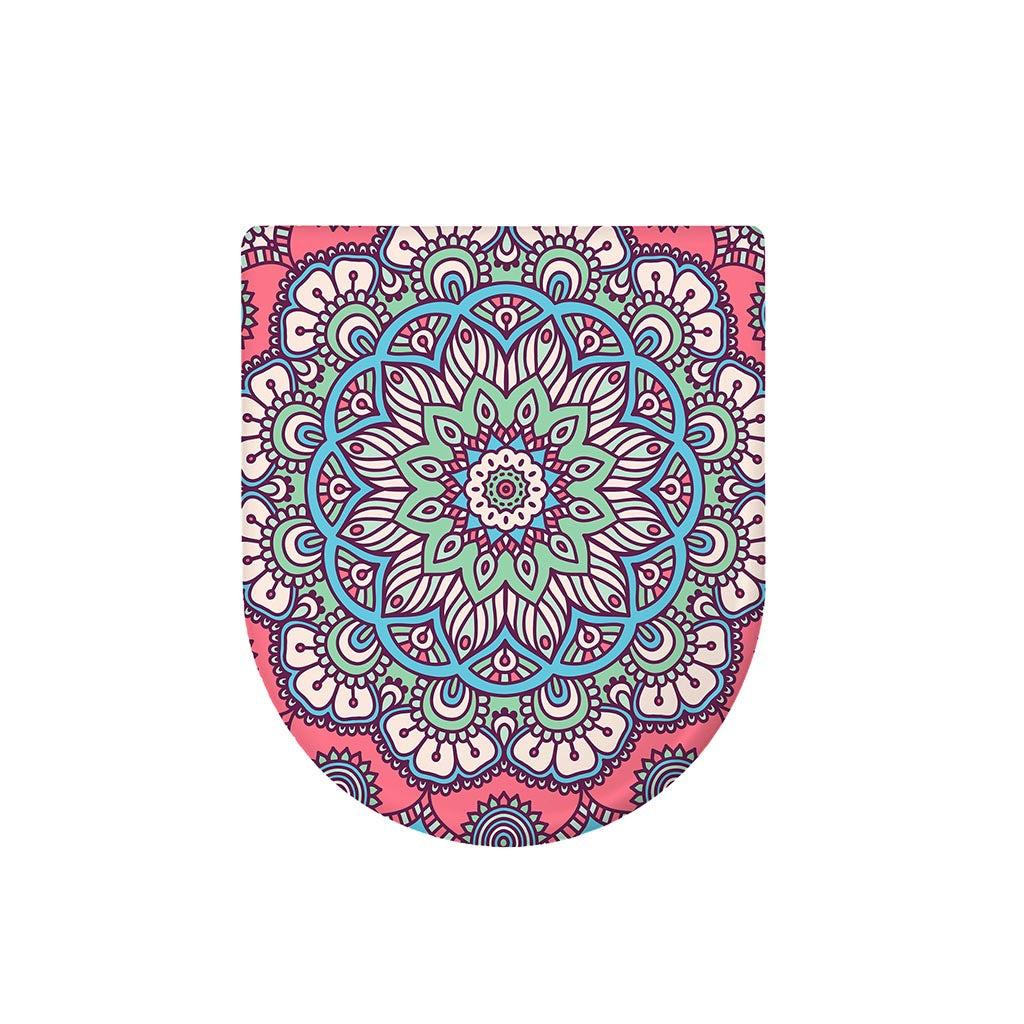 Pastel Mandala Bohemian Pattern Print Toilet Lid Cover