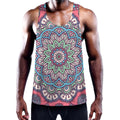 Pastel Mandala Bohemian Pattern Print Men's Workout Tank Top