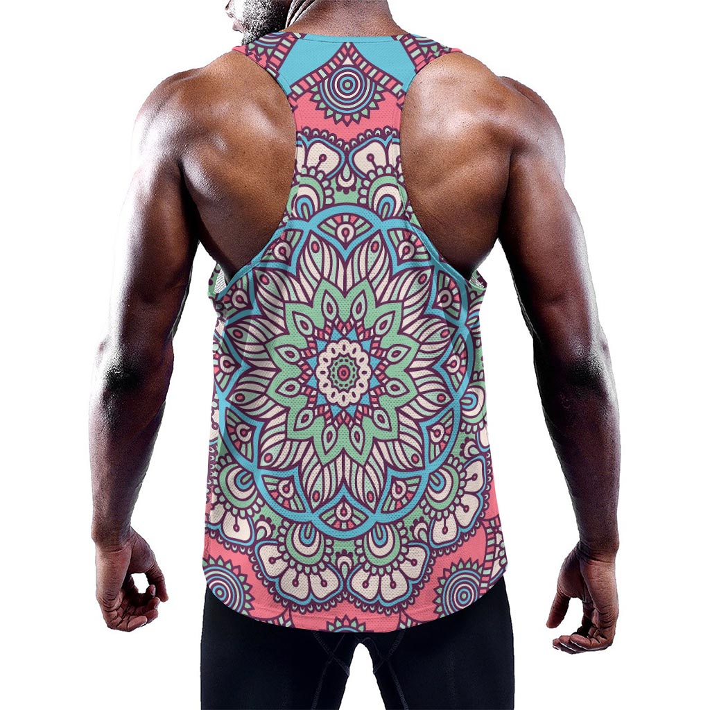 Pastel Mandala Bohemian Pattern Print Training Tank Top