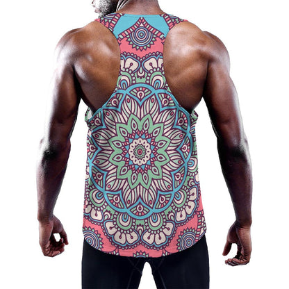 Pastel Mandala Bohemian Pattern Print Training Tank Top