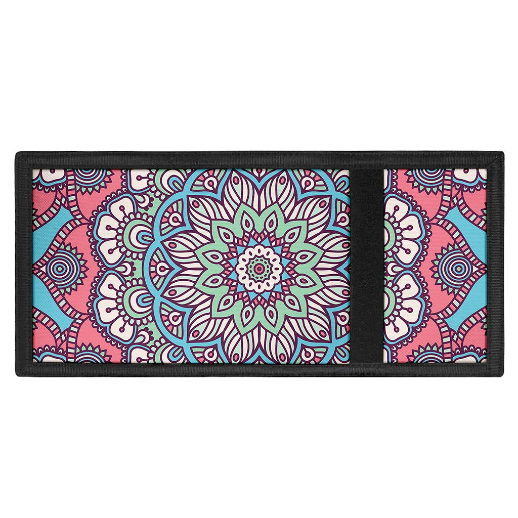 Pastel Mandala Bohemian Pattern Print Trifold Wallet