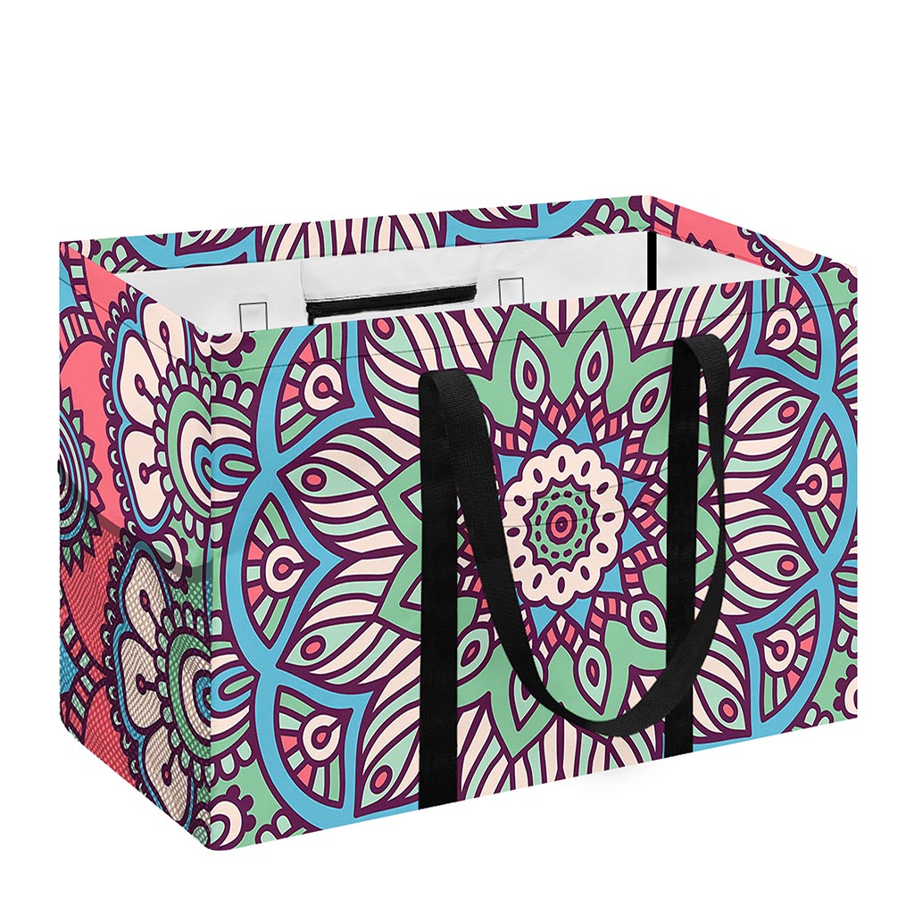 Pastel Mandala Bohemian Pattern Print Utility Tote Bag