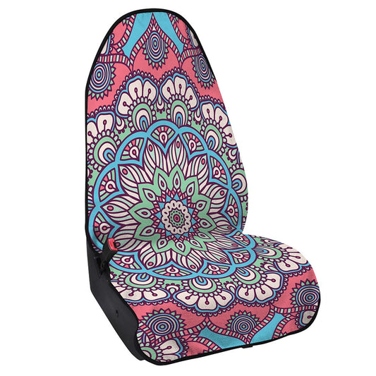 Pastel Mandala Bohemian Pattern Print Waterproof Car Seat Cover