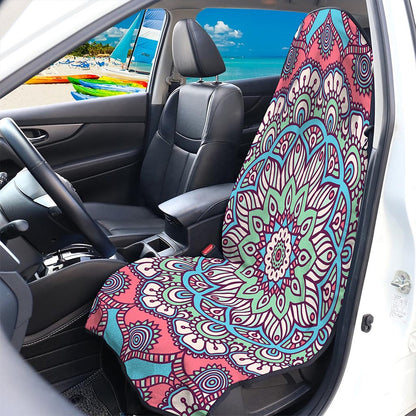 Pastel Mandala Bohemian Pattern Print Waterproof Car Seat Cover