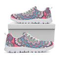 Pastel Mandala Bohemian Pattern Print White Running Shoes