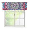 Pastel Mandala Bohemian Pattern Print Window Valance