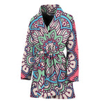 Pastel Mandala Bohemian Pattern Print Women's Bathrobe